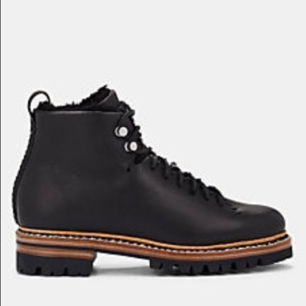 Feit black shearling boots brand new. Never used.